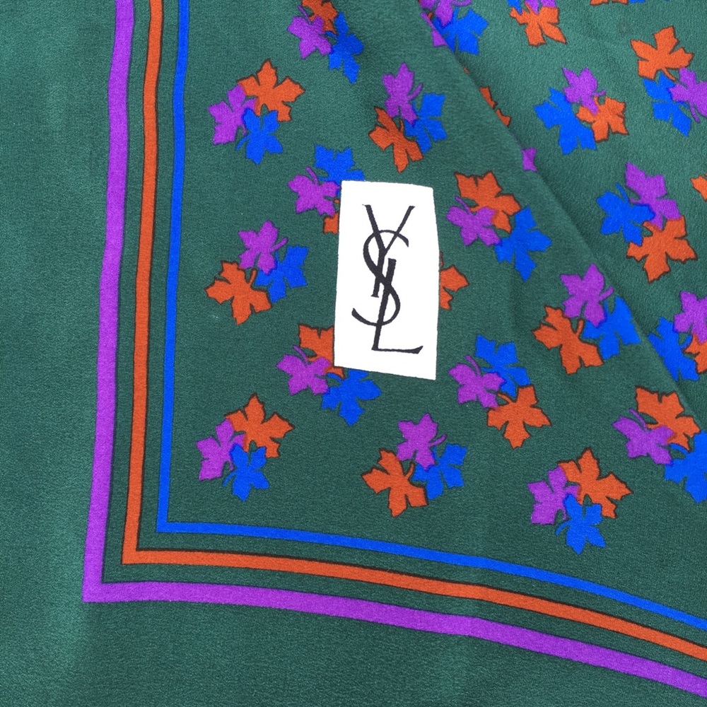 Yves Saint Laurent Vintage Abstract Pattern Scarf